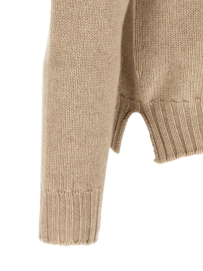 MA'RY'YA Beige Cashmere Cardigan