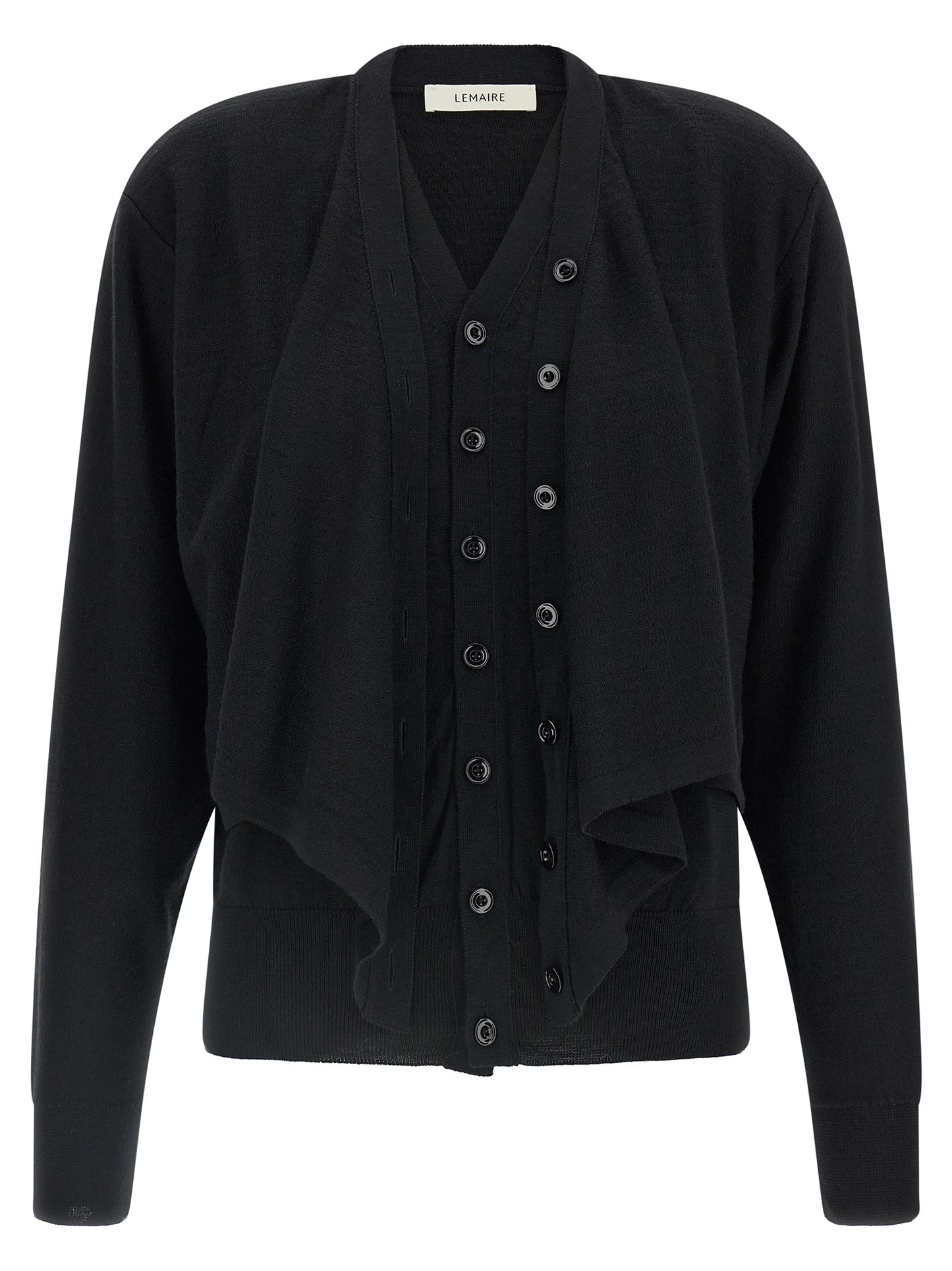 Lemaire Black Wool Cardigan