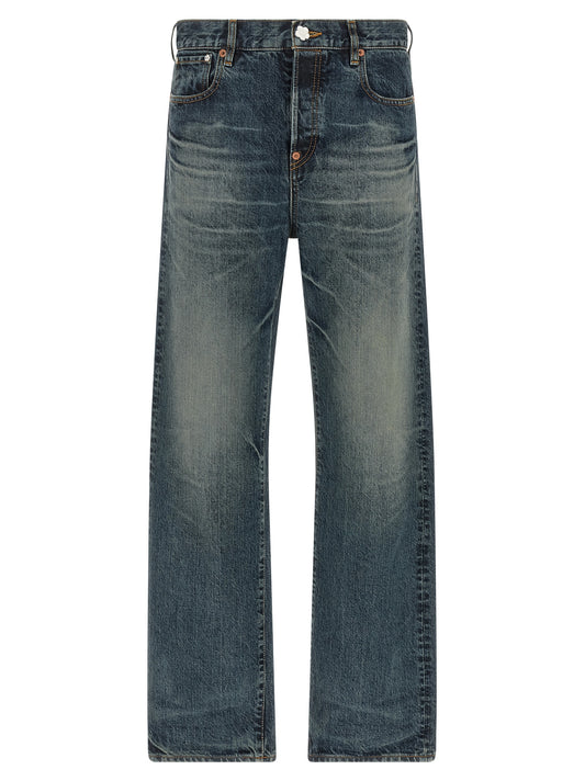 Jeans by Kenzo for men in cotton denim blue features an sophisticated and straight-leg with a precise long, creating a sophisticated and sophisticated silhouette.