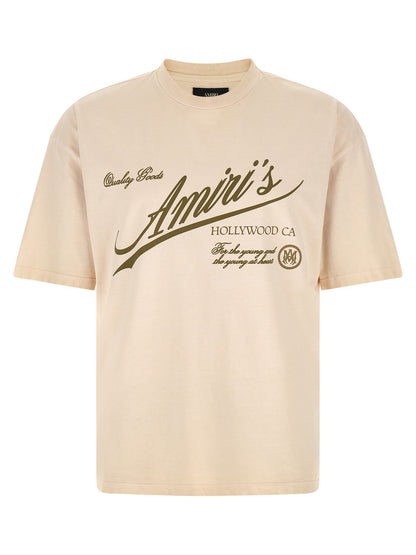 Amiri Beige Cotton T-Shirt