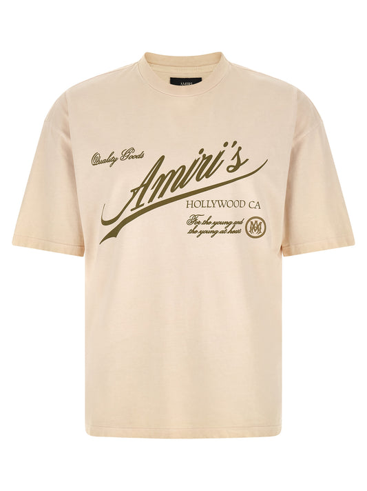 Amiri Beige Cotton T-Shirt