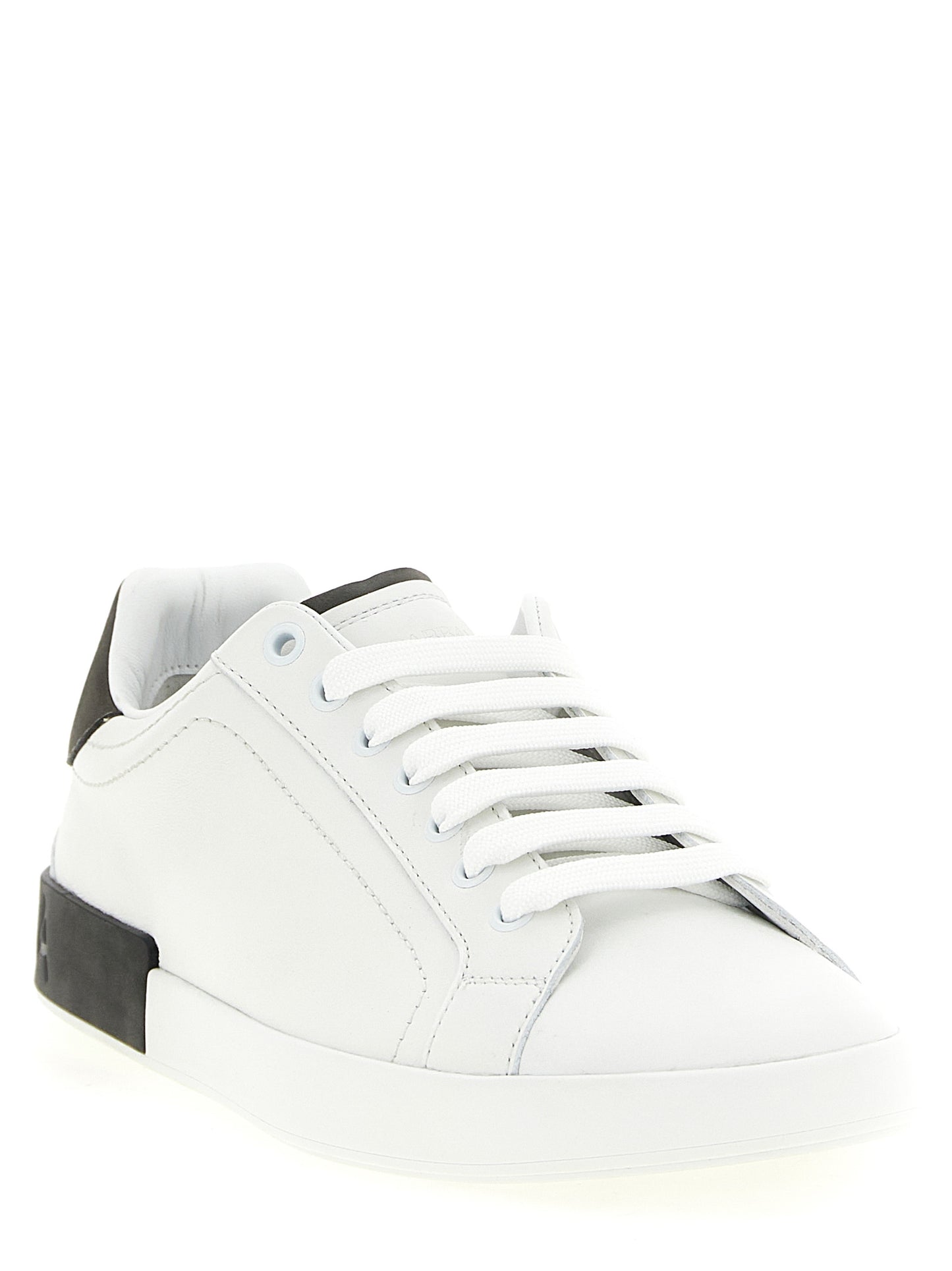 Dolce & Gabbana White Calfskin Low Top Sneakers