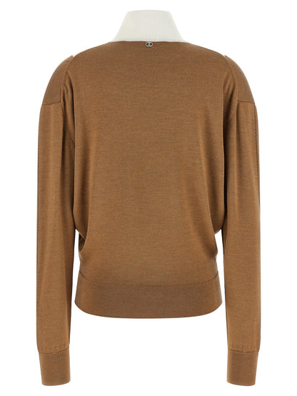 Paco Rabanne Beige Virgin Wool Cardigan