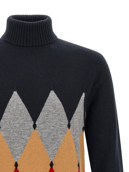 Ballantyne Blue Cashmere Cardigan