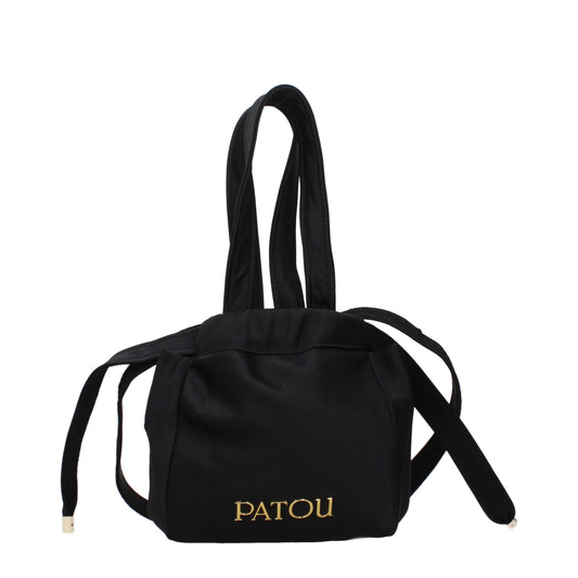 This Handbag by Patou for women in fabric and black presents a sculptural silhouette featuring a secure , ample , and versatile for a sculptural finish.