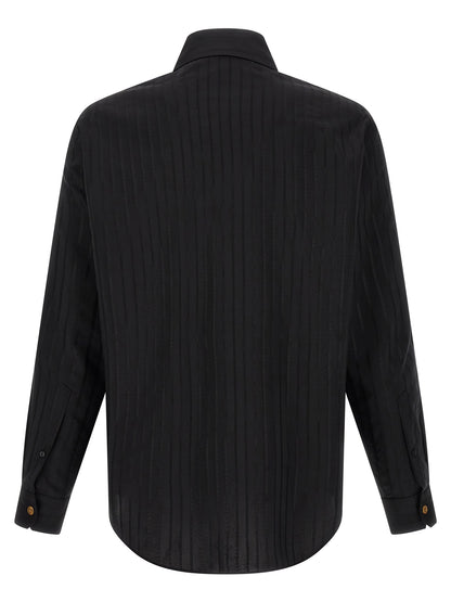 Versace Black Cotton Blouse