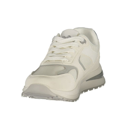 Ellesse Women's Athletic Polyester & Polyurethane Sneakers - Silver White Signature Print