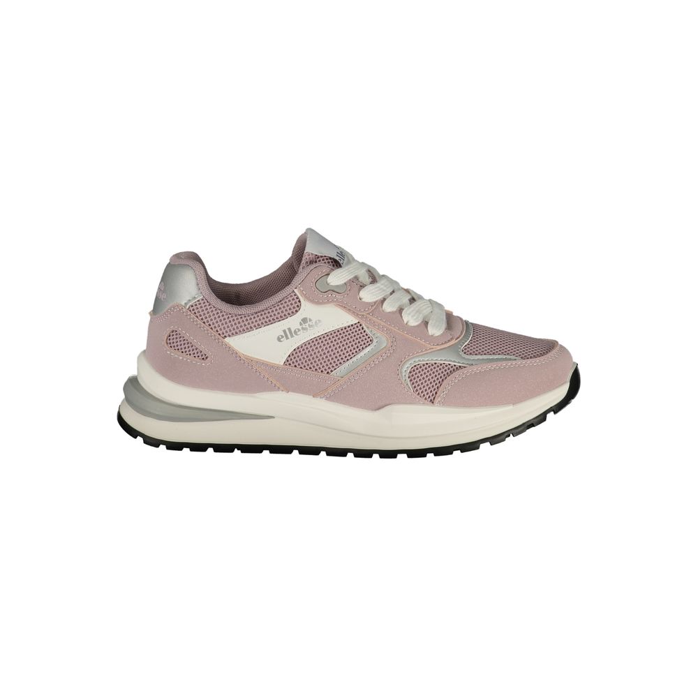 Ellesse Women's Athletic Polyester & Polyurethane Sneakers - Pink White Print