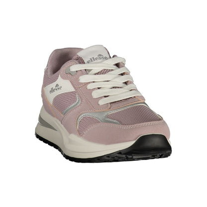 Ellesse Women's Athletic Polyester & Polyurethane Sneakers - Pink White Print