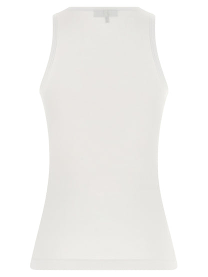 Ganni Red Organic Cotton Tank Tops