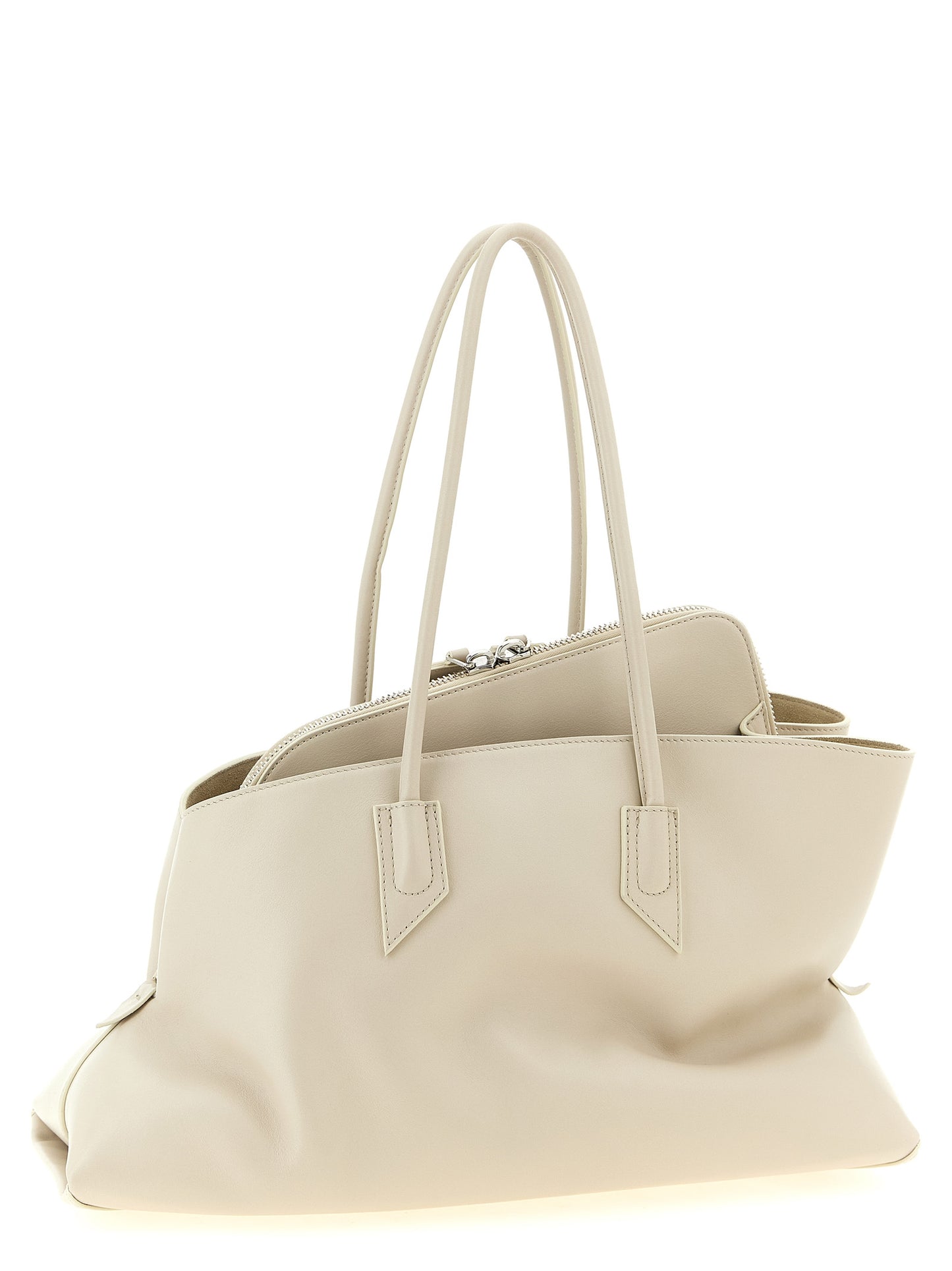 The Attico White Bovine Leather Shoulder Bag