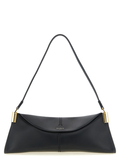 Balmain Black Calfskin Shoulder Bag