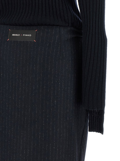 PINKO Blue Polyester Midi Dress