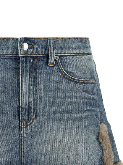 DENIM X ALEXANDER WANG Blue Cotton Long Skirt