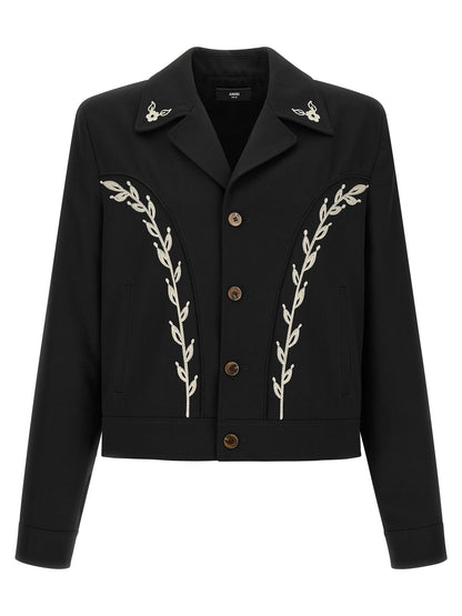 Amiri Black Polyester Full-Length Jacket