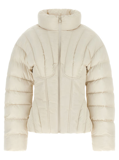 Elisabetta Franchi White Polyester Full-Length Jacket