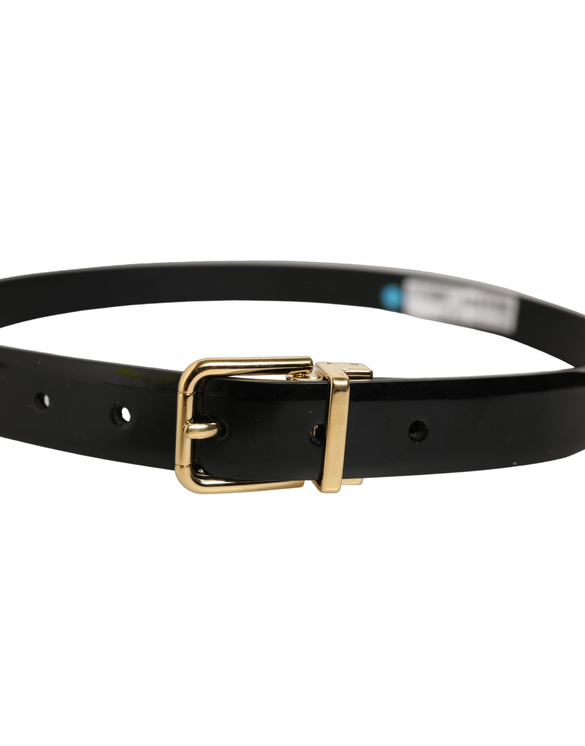 Dolce & Gabbana Leather & Metal Belt - Black Gold