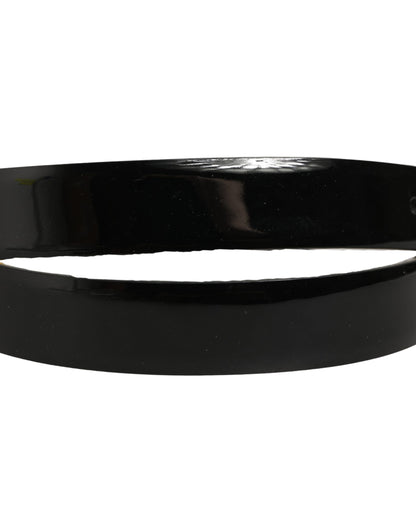 Dolce & Gabbana Leather & Metal Belt - Black Gold