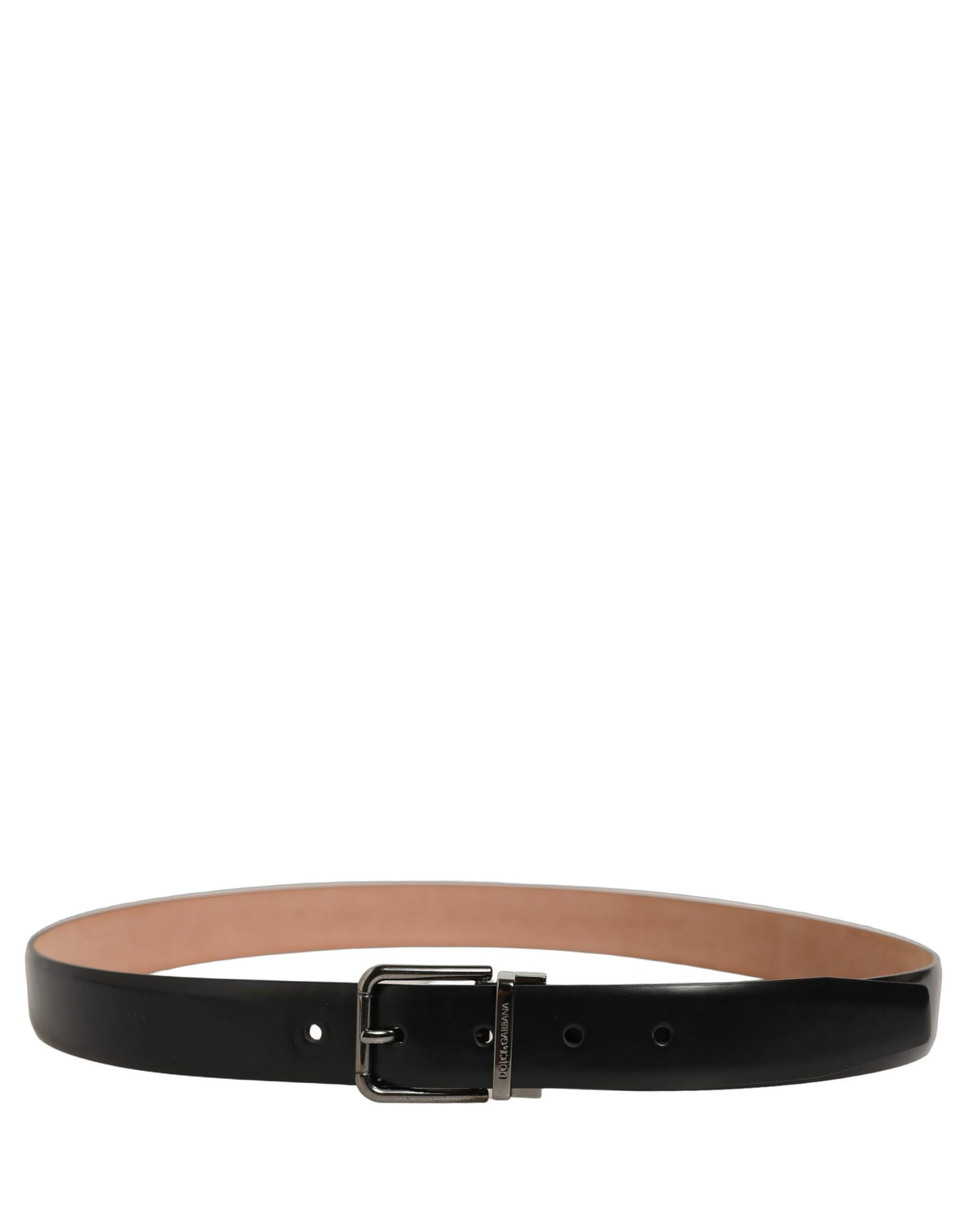 Dolce & Gabbana Calf Leather Belt - Black Silver