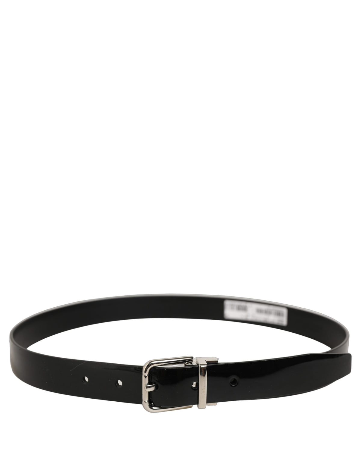 Dolce & Gabbana Leather & Metal Belt - Black Silver