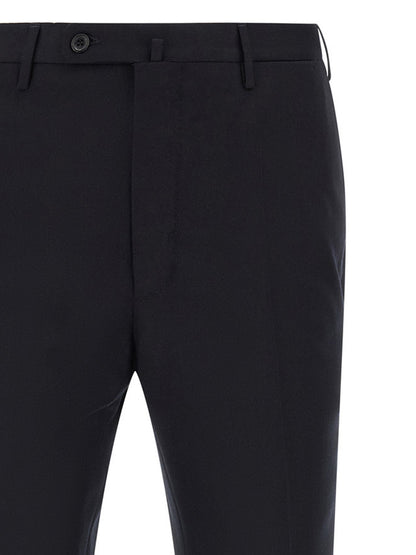 Incotex Blue Virgin Wool Dress Pants