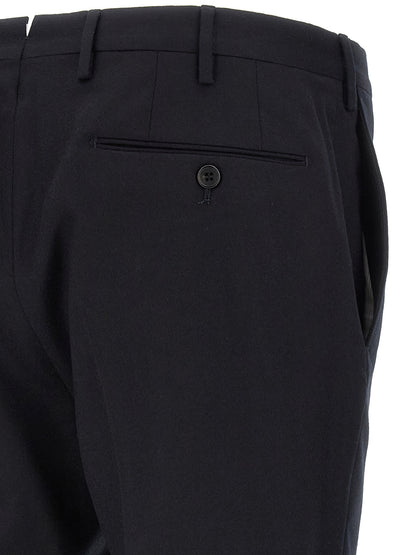 Incotex Blue Virgin Wool Dress Pants