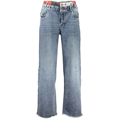 Desigual Blue Cotton Womens Jeans