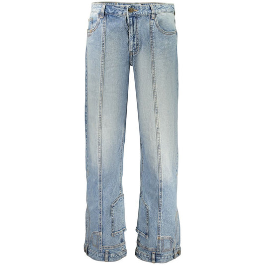 Jeans by Desigual for women in stretch denim cotton azzurro & sky-blue features an sophisticated and relaxed-fit with a precise long, creating a sophisticated and sophisticated silhouette.