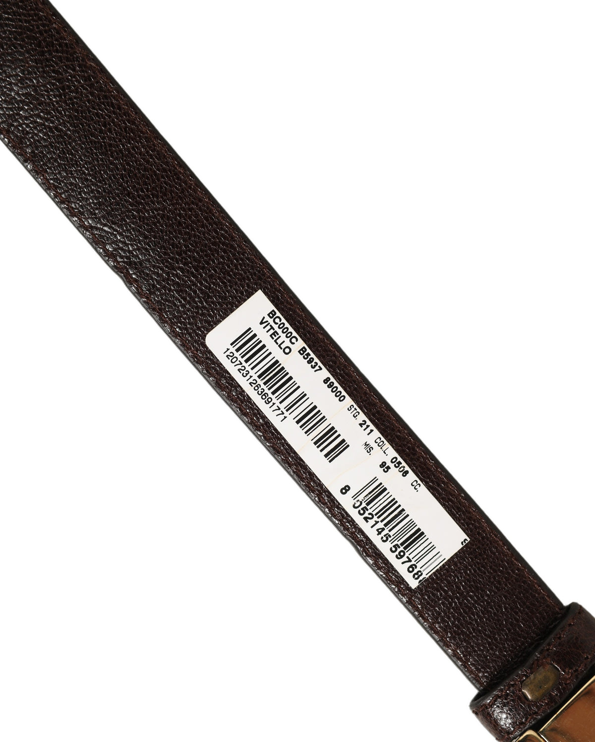 Dolce & Gabbana Calf Leather Belt - Brown Gold