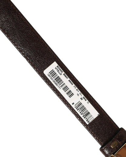 Dolce & Gabbana Calf Leather Belt - Brown Gold