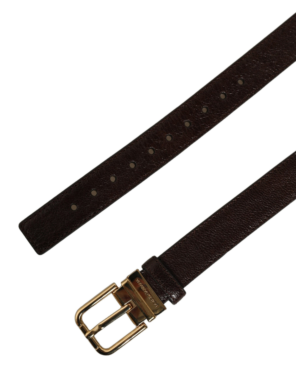 Dolce & Gabbana Calf Leather Belt - Brown Gold