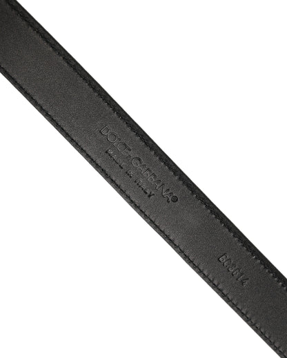 Dolce & Gabbana Calf Leather Belt - Black Gold