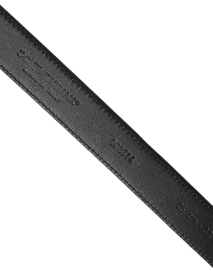 Dolce & Gabbana Men Blue Suede Gold Tone Metal Buckle Belt