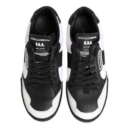 Dolce & Gabbana Men's Low Top Polyester Cotton & Leather Sneakers - Black White