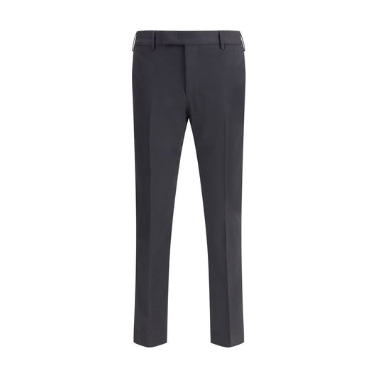 Casual Pants by PT Torino for men in virgin wool black features a refined silhouette with a refined regular-fit, defined by a and a refined long for a refined finish.