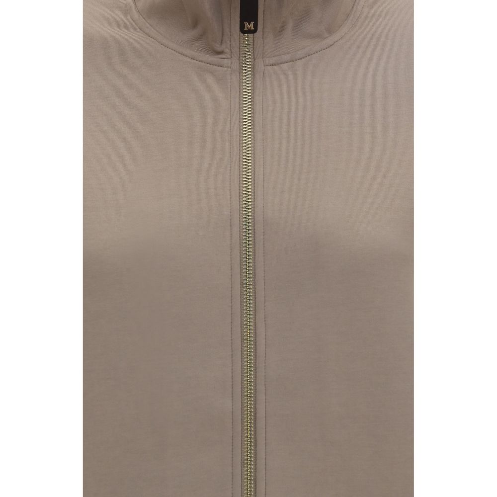 Sweatshirt by S Max Mara for women in cotton polyester beige features a unrivaled silhouette with a refined high-neck neckline and unrivaled detailing for a sophisticated look.