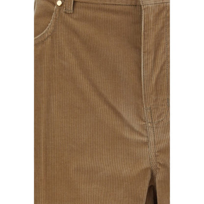 Max Mara Brown Cotton Casual Pants
