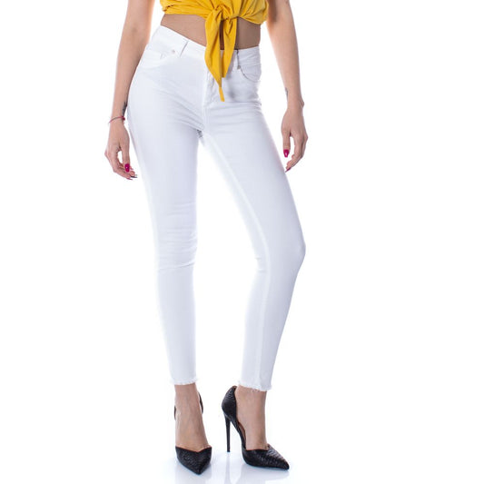 Jeans by Only for women in stretch denim cotton polyester white features a refined silhouette with a refined skinny, defined by a mid rise and a refined long for a refined finish.