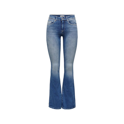 Only Blue Cotton Bootcut Jeans