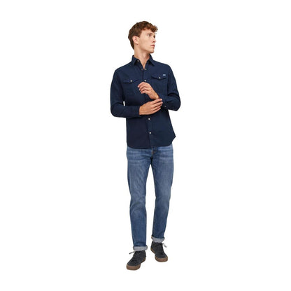 Jack Jones Blue Denim Shirt