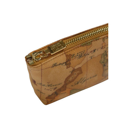 Alviero Martini Prima Classe Beige Cotton Clutch Bag