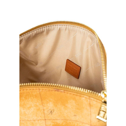 Alviero Martini Prima Classe Beige Cotton Clutch Bag