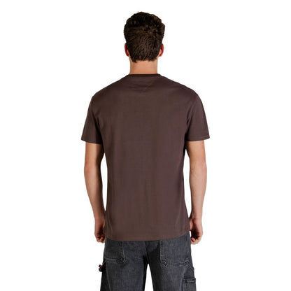 Tommy Hilfiger Jeans Brown Recycled Cotton T-Shirt
