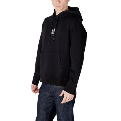 Armani Exchange Black Cotton Hoodie