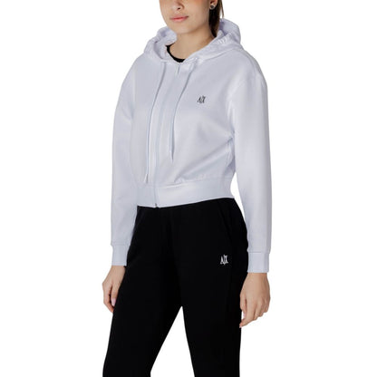 Armani Exchange White Cotton Hoodie