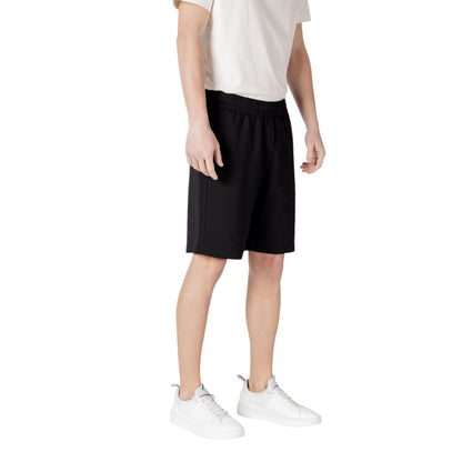 EA7 Emporio Armani Black Cotton Bermuda Shorts