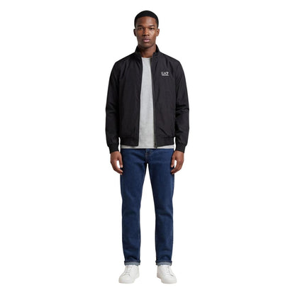 EA7 Emporio Armani Black Polyamide Bomber