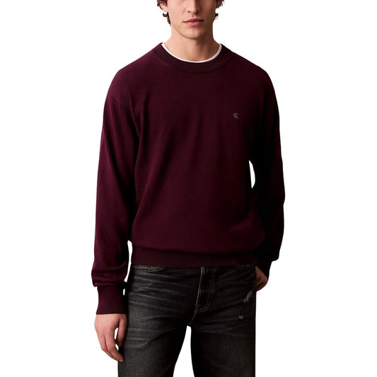 Calvin Klein Jeans Men's Crew Neck Cotton Sweatshirt - Purple