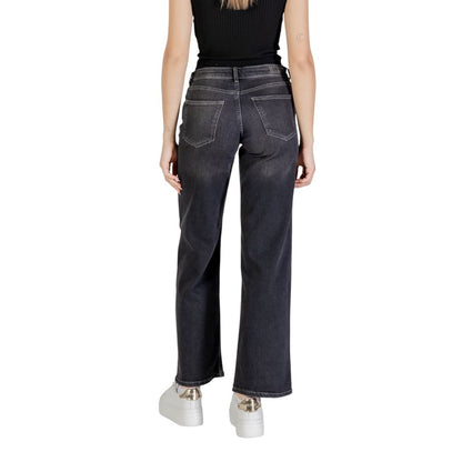 Only Black Cotton Bootcut Jeans