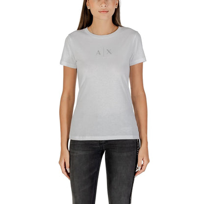 Armani Exchange White Cotton T-Shirt